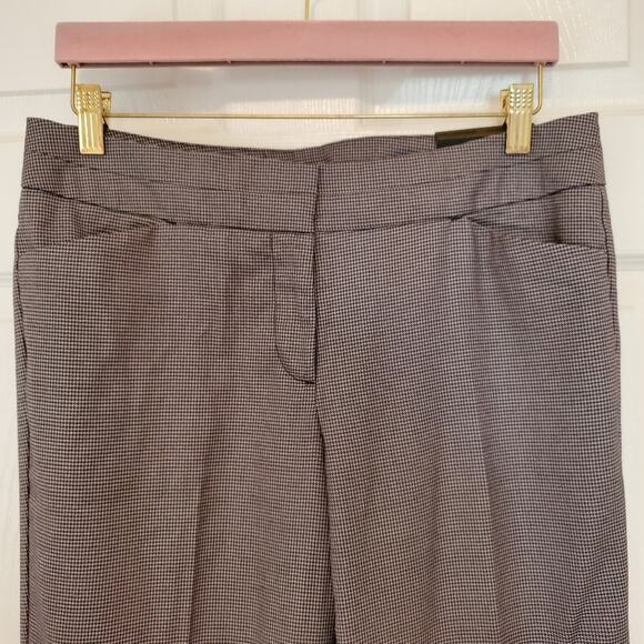 Worthington Modern Fit Straight-leg Black Houndstooth Pants Size 8 - Picture 2 of 12